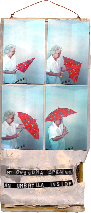 My Grandma Opening an Umbrella Inside